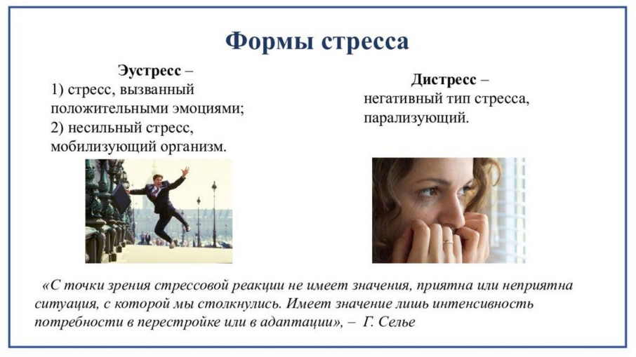 Формы стресса Формы стресса.